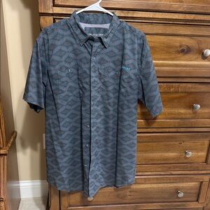 Ariat Men's Blue and Gray Patterned Shirt